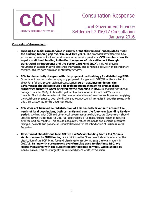 2016/17 Local Government Finance Settlement