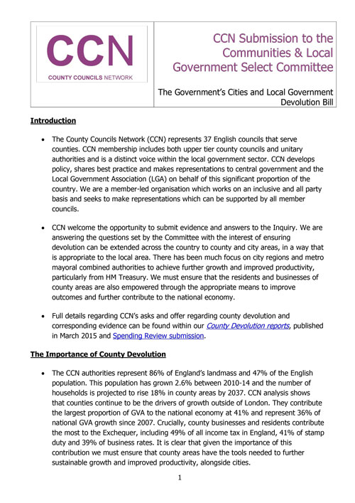 Cities & Local Government Devolution Bill