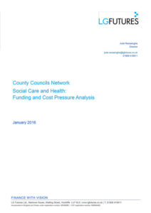 Social care and Health: Funding and Cost Pressure Analysis